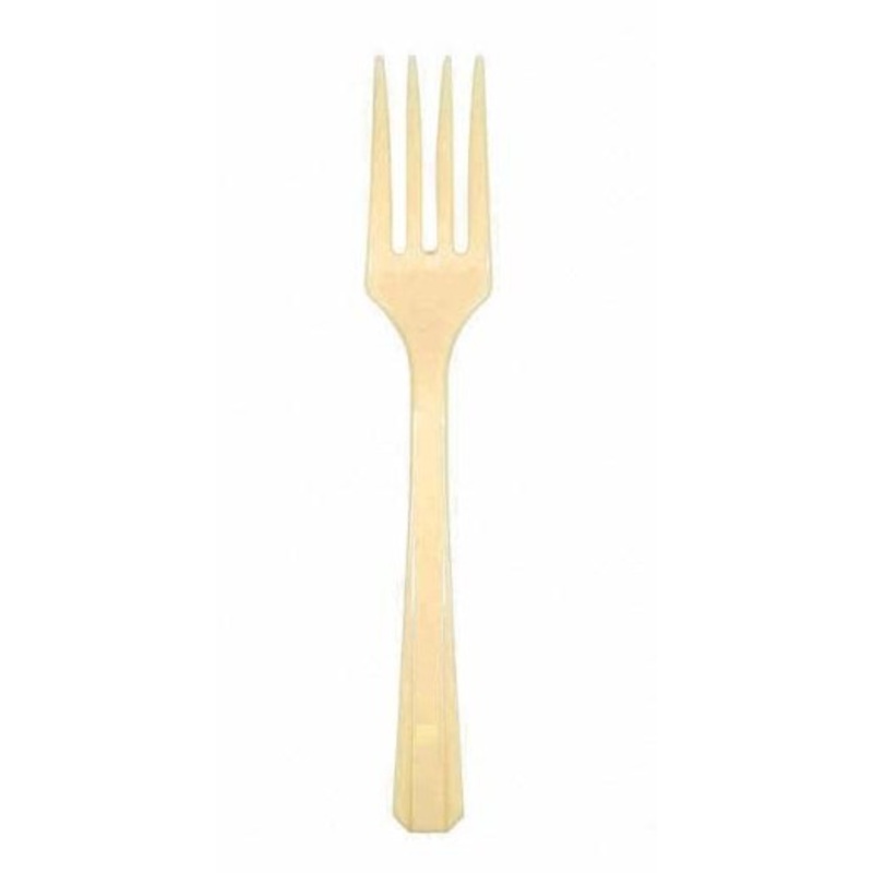 10 plastic forks Mila vanilla 16cm