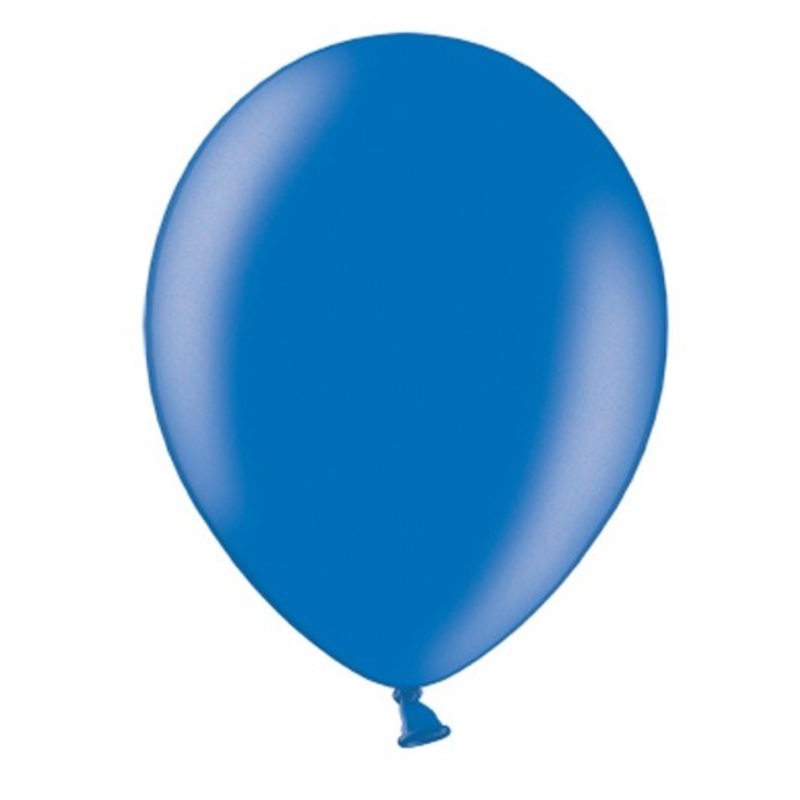 100 balloons royal blue metallic 12cm