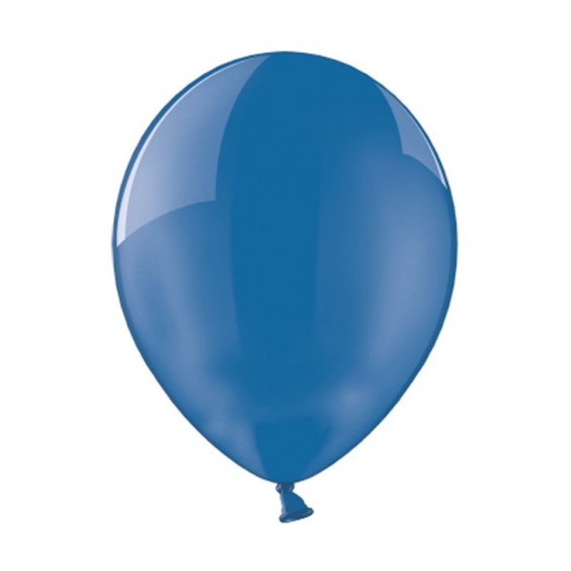 100 balloons shiny crystal navy blue 30cm