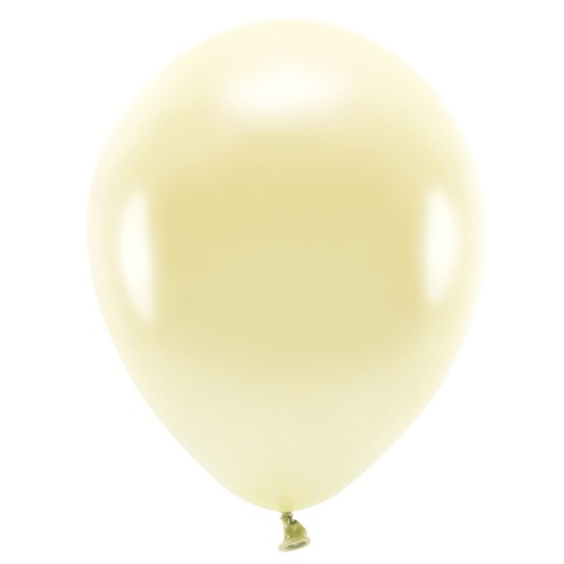 100 Eco metallic balloons champagne 26cm