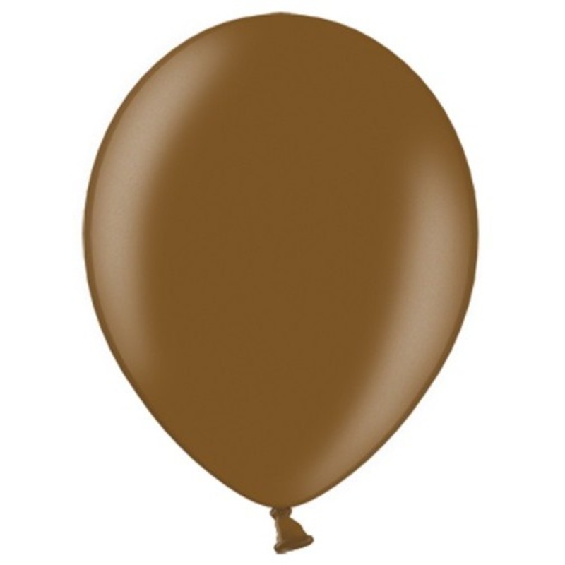 20 Partystar metallic balloons brown 30cm