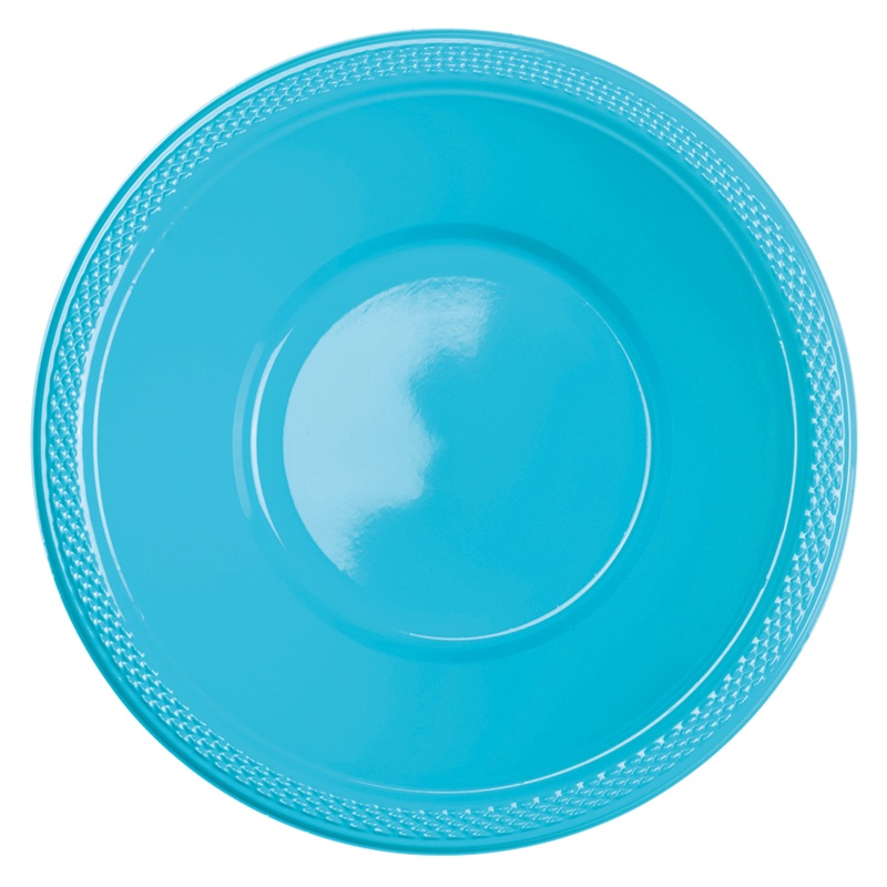 20 plastic bowls azure blue 355ml