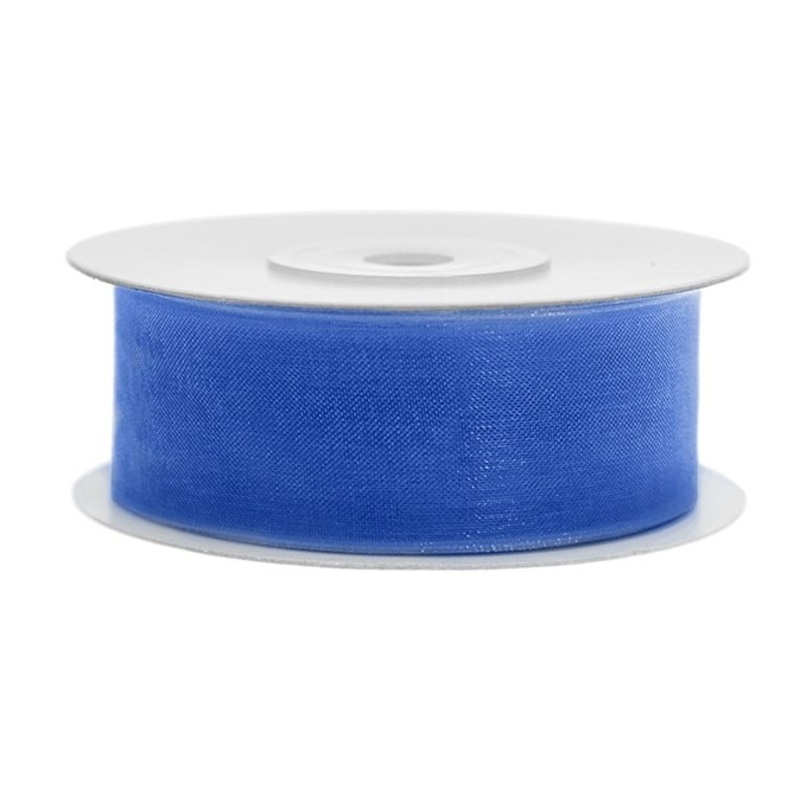 25m chiffon ribbon royal blue