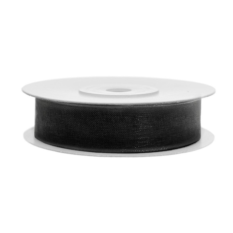 25m ribbon satin look black