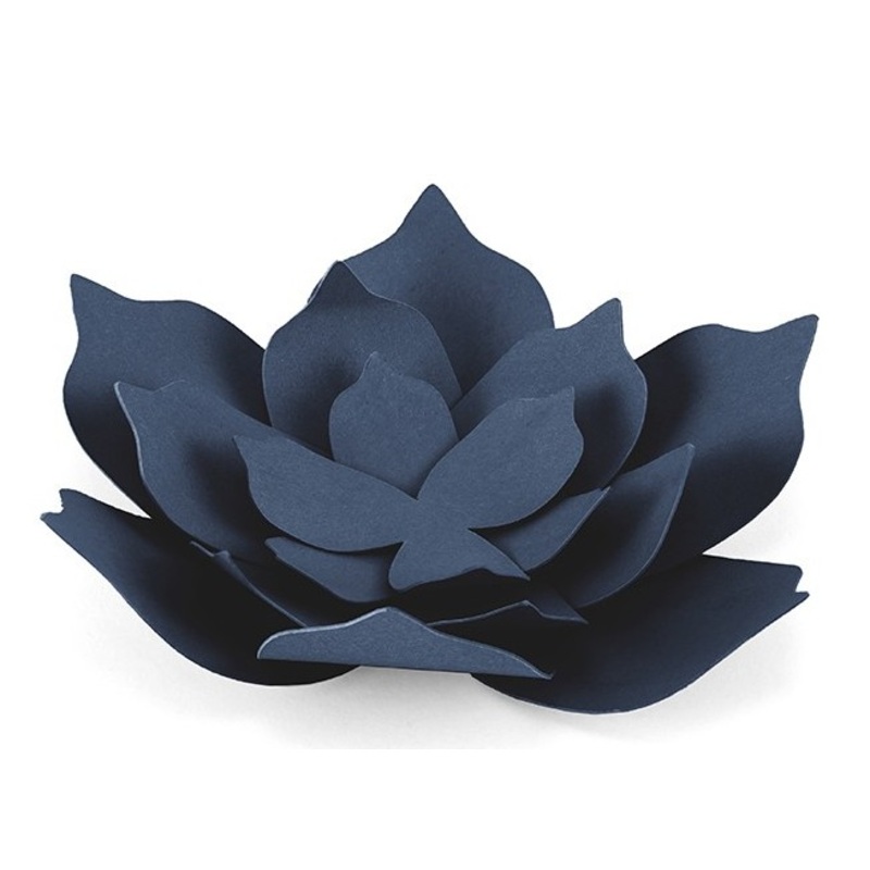 3 blue DIY water lilies Bloomingville 10cm