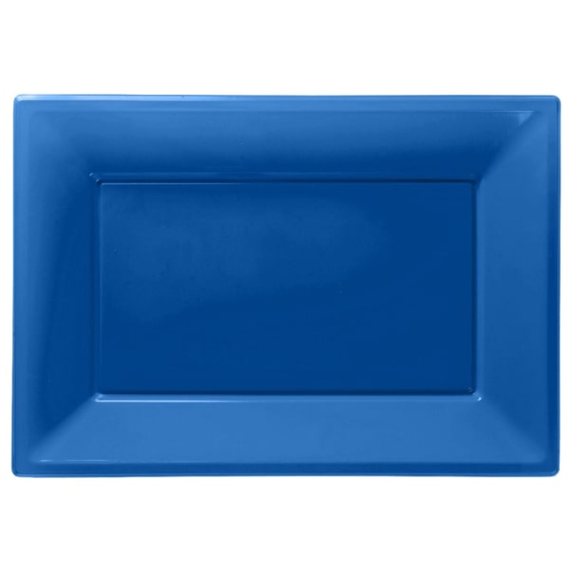 3 serving plates Amalia royal blue 33 x 23cm