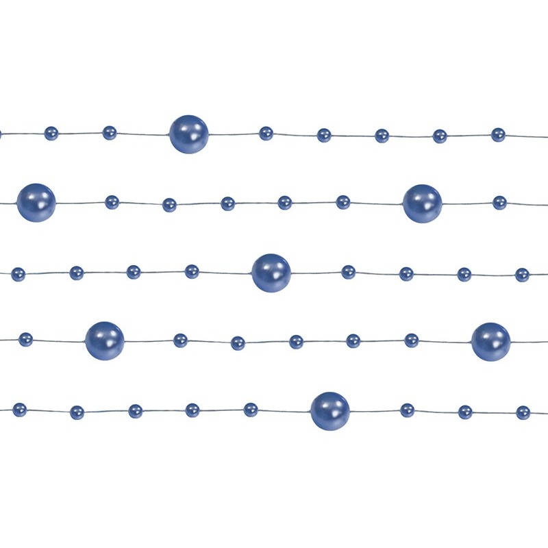 5 pearl garlands Sissi dark blue 1.3m