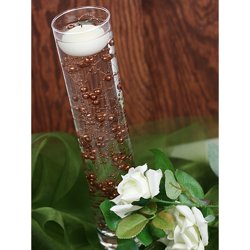 5 pearl garlands Sissi hazelnut brown 1.3m