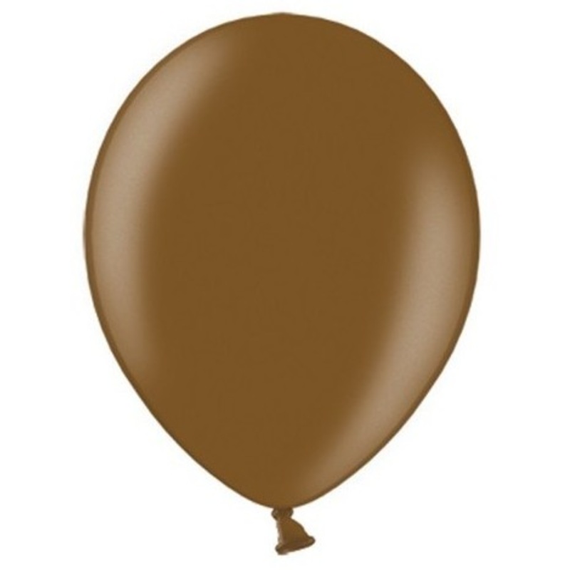 50 Partystar metallic balloons brown 27cm