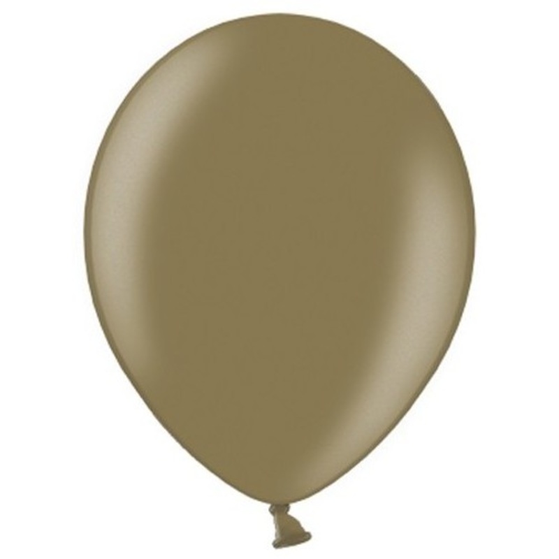 50 Partystar metallic balloons cappuccino 30cm