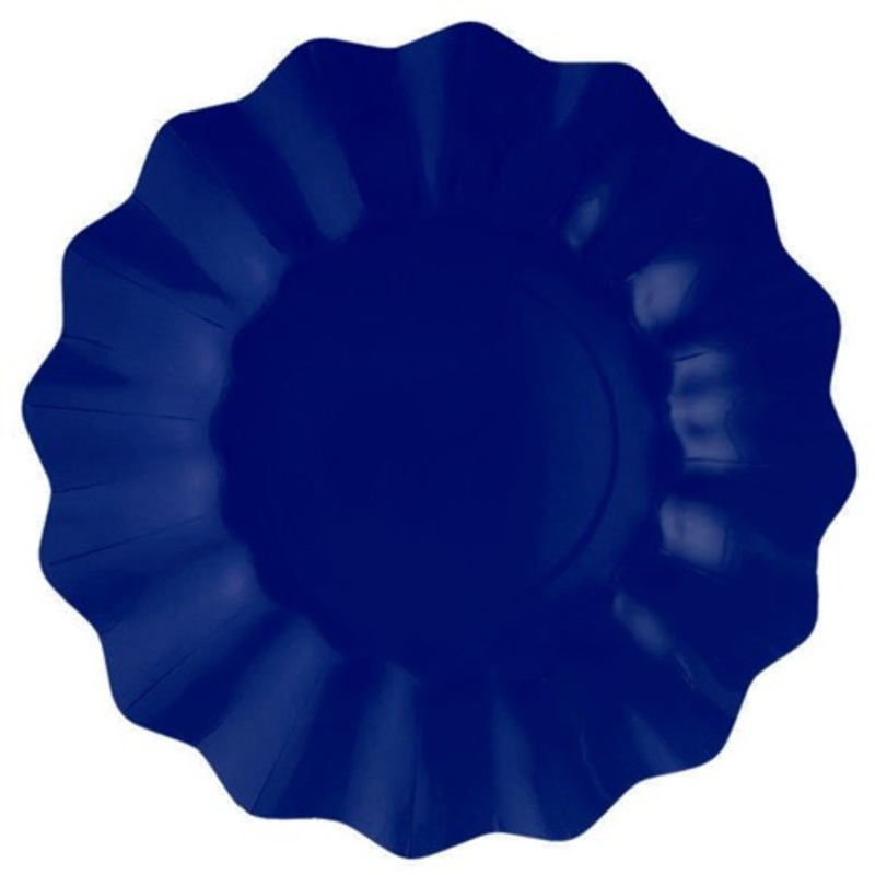 8 Deep Blue Passion paper plates