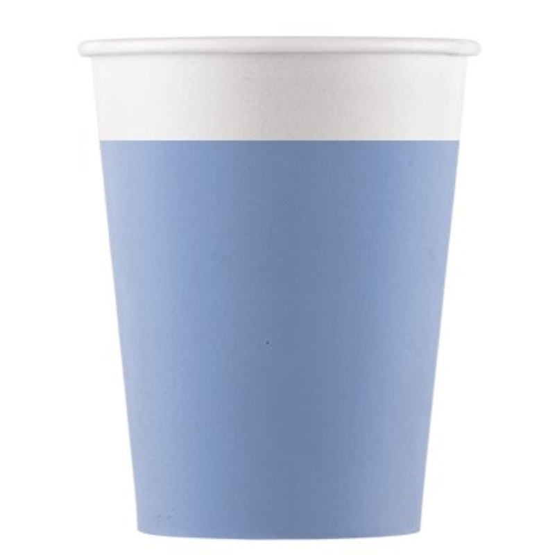 8 FSC paper cups Paganini blue 200ml