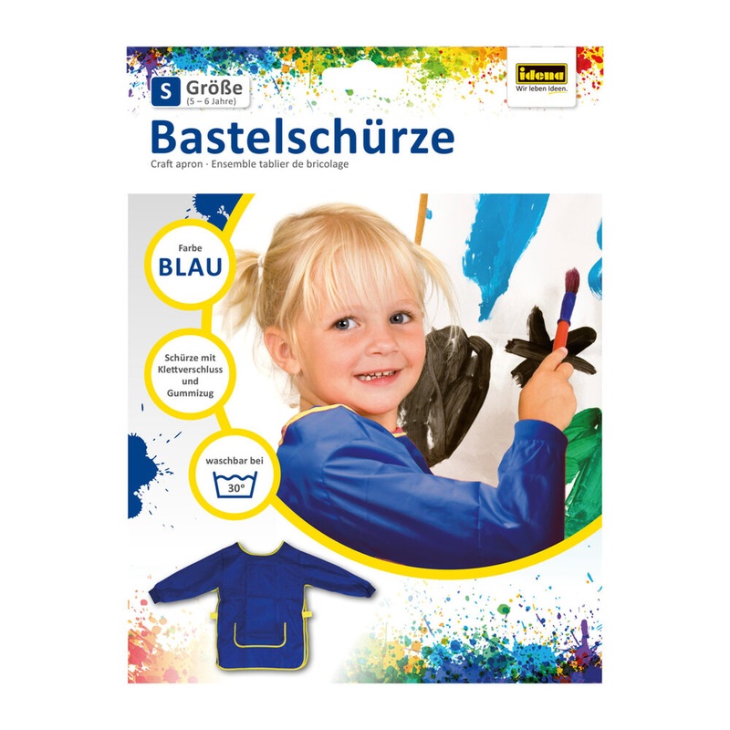 Bastelschrze blau Gre S / 5-6 Jahre