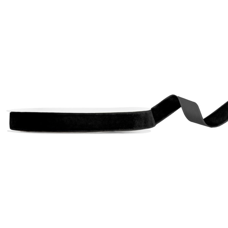 Black velour gift ribbon 1.5mm