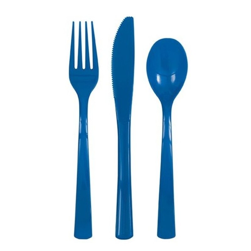 Blue cutlery set Konstanz 18 pieces