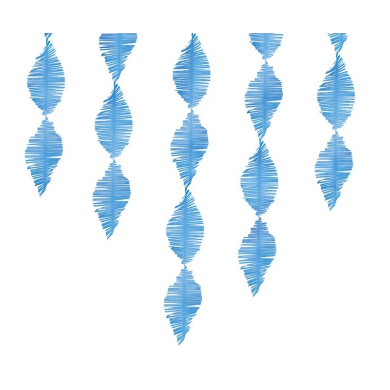 Crepe paper garland blue 3m