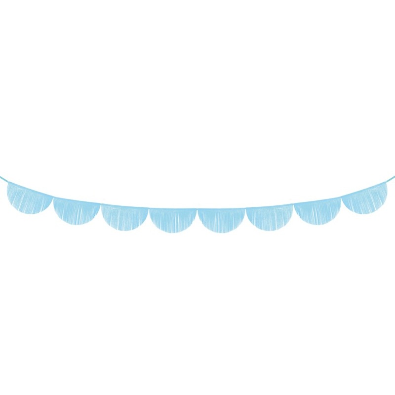 Fringe garland Alessia baby blue 3m x 32cm