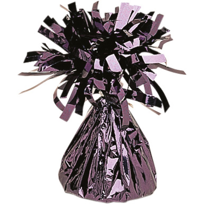 Fringed cone balloon weight in black