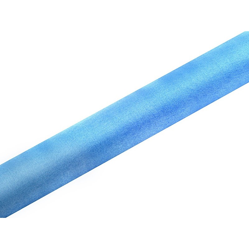 Organza fabric Elisa azure blue 9m x 36cm