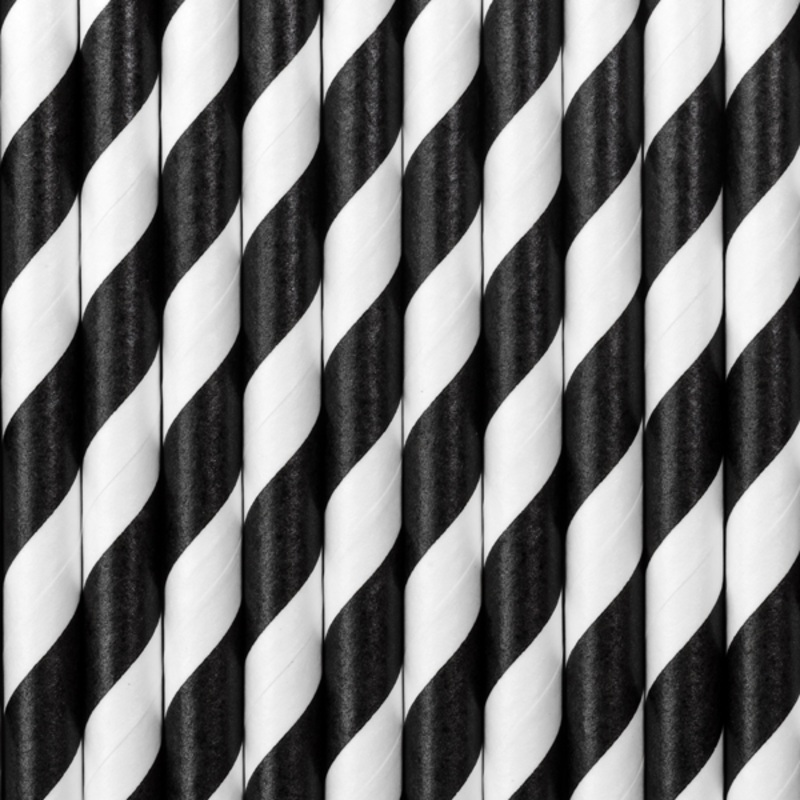 Papierstrohhalme, schwarz, 19,5cm (1 VPE / 250 Stk.)