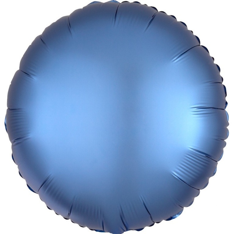 Shiny blue foil balloon 43cm