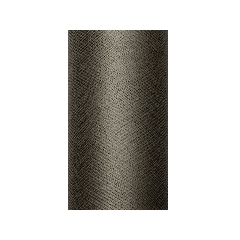 Tulle fabric Luna chocolate brown 9m x 50cm