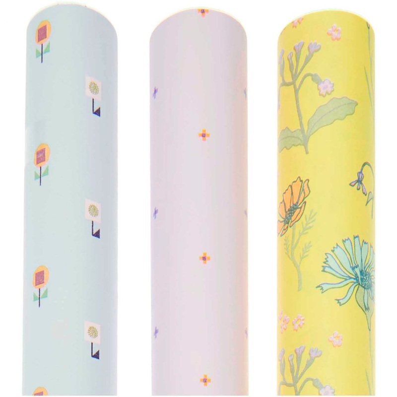 1 roll of wrapping paper colorful bouquet 2m x 70cm