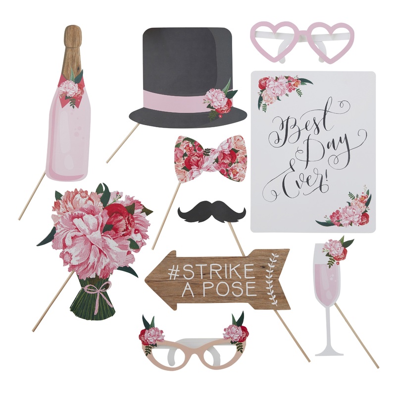 10 boho flowers photo props 25cm