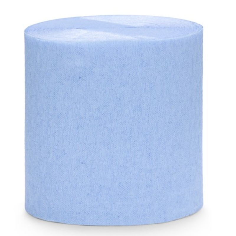 10m crepe paper baby blue 4 parts