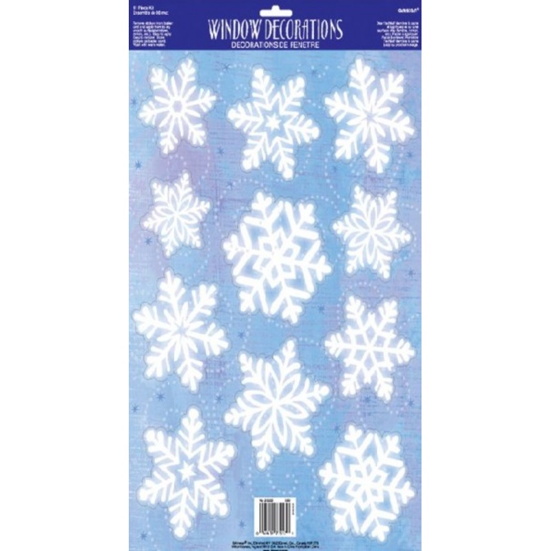 11 snow flurries window stickers 45 x 30cm