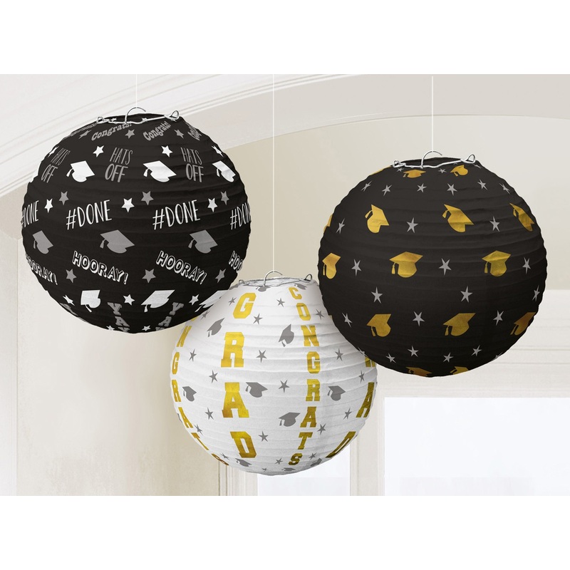 3 graduation lanterns 24cm