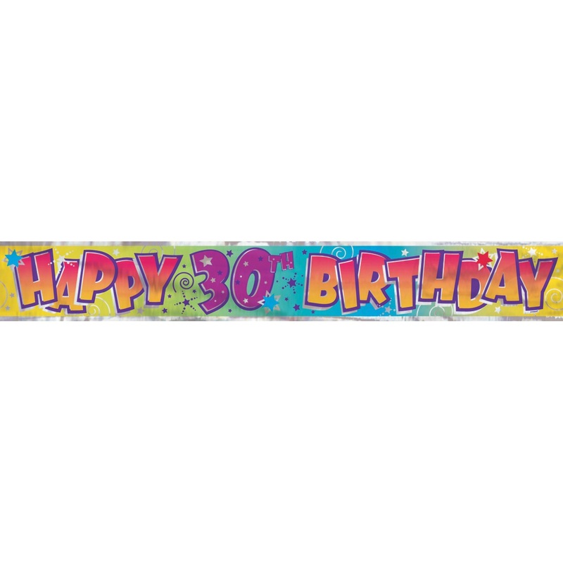 30th Celebration Happy Birthday Banner 365cm