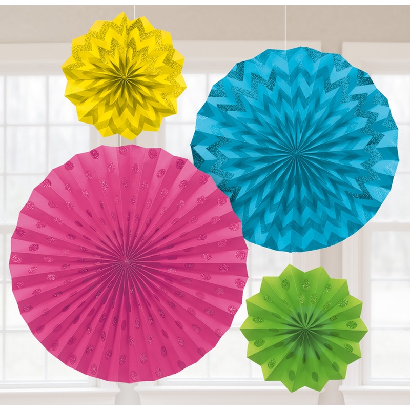 4 joyful decorative compartments with glitter