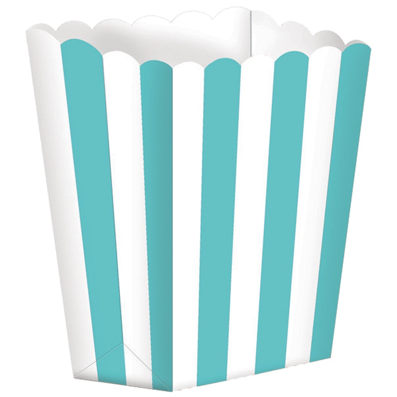 5 candy buffet snack boxes turquoise
