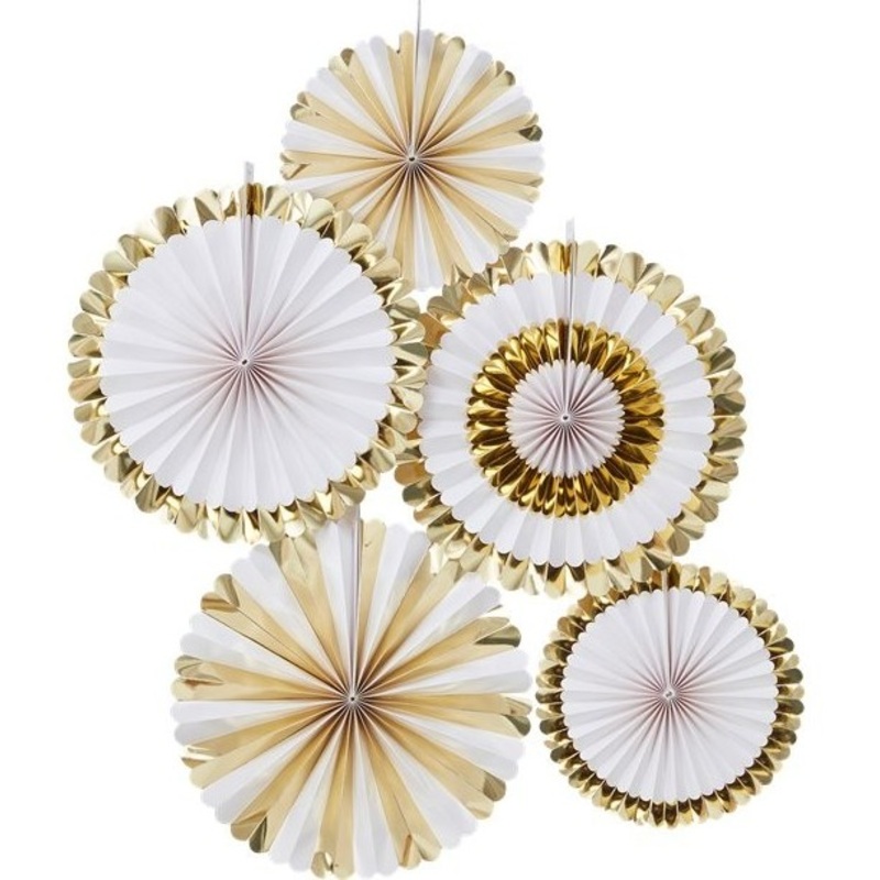 5 Oh Baby deco rosettes gold metallic