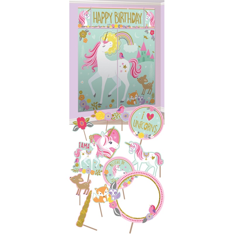 Photo prop set dreamy unicorn 17 pieces