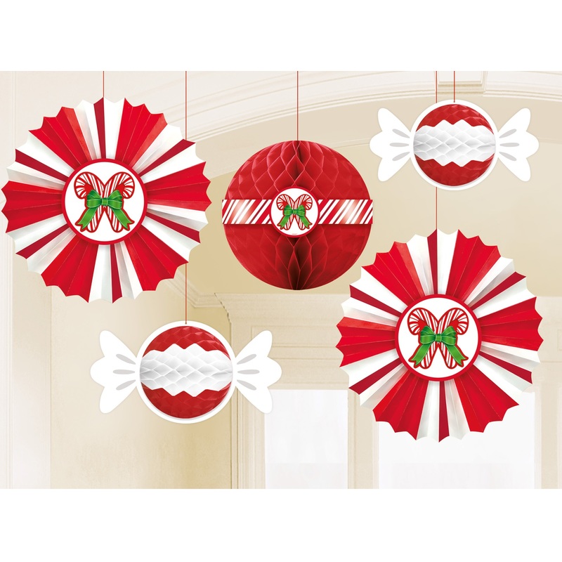 Sweet Christmas hanging decoration set 5 pieces