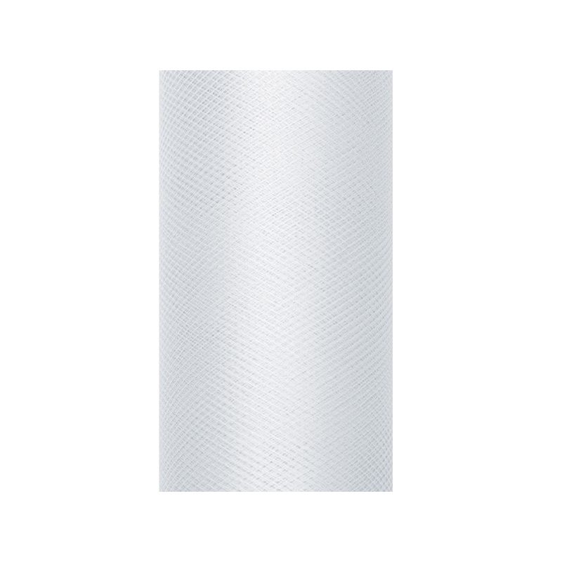 Tulle fabric Luna light gray 9m x 30cm