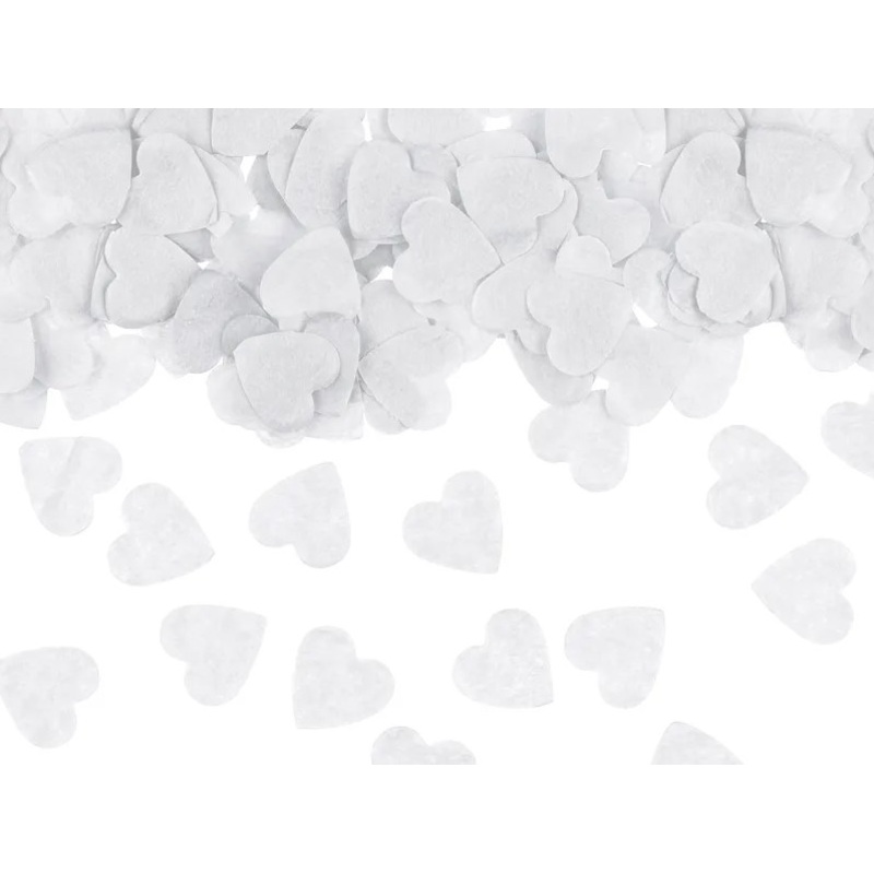 White heart confetti 15g