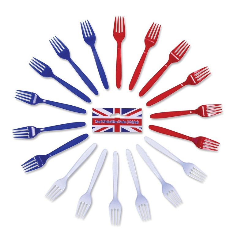 18 party forks England colors