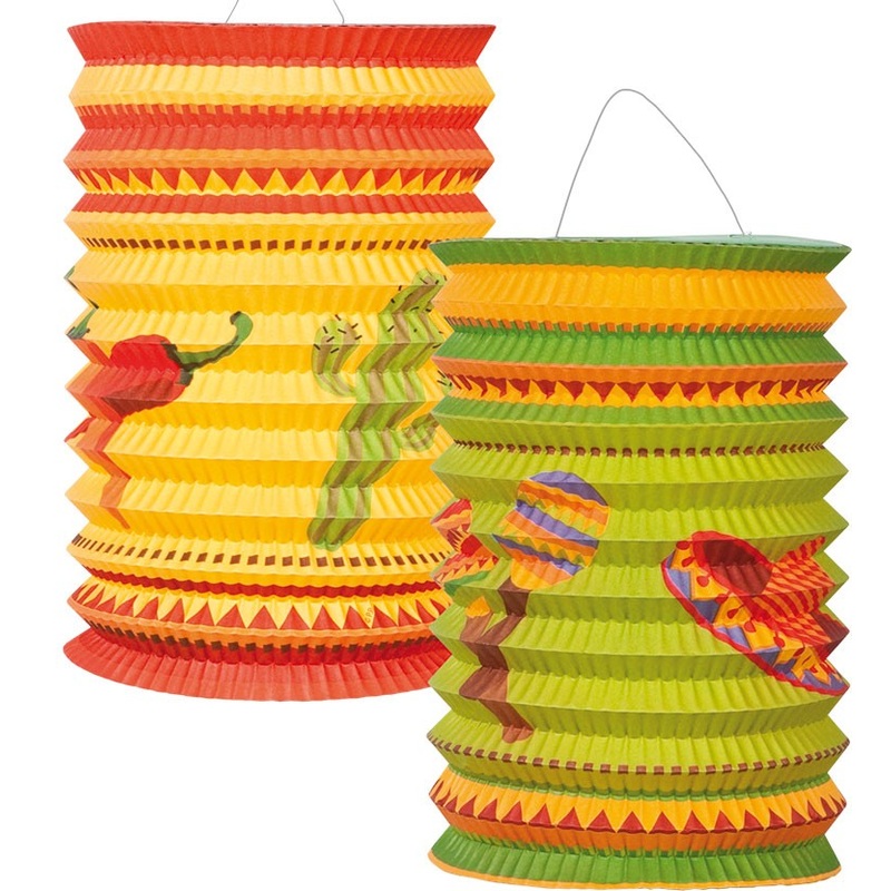 2 Fiesta Mexicana paper lanterns