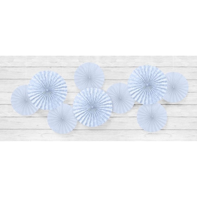 2 paper rosettes Tiffany baby blue