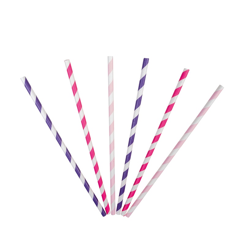 25 straws Dahlia 3 colors striped 19cm