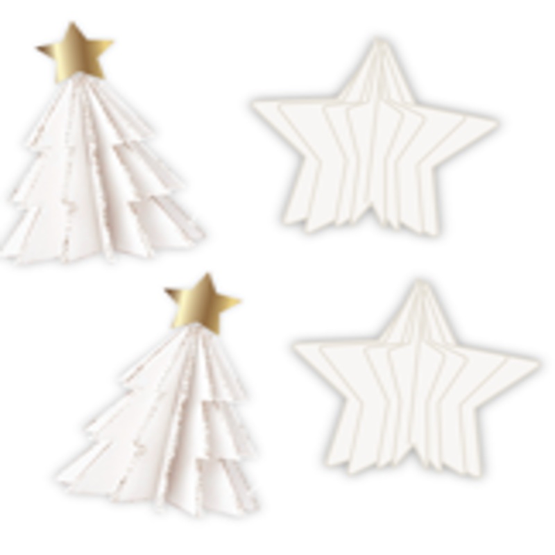3 mini honeycomb ball gift tags