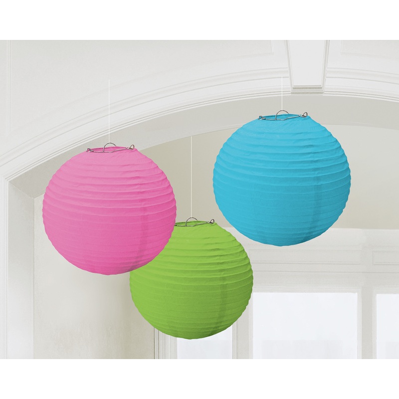 3 Summer Tale Chinese lanterns, three-colored 20cm