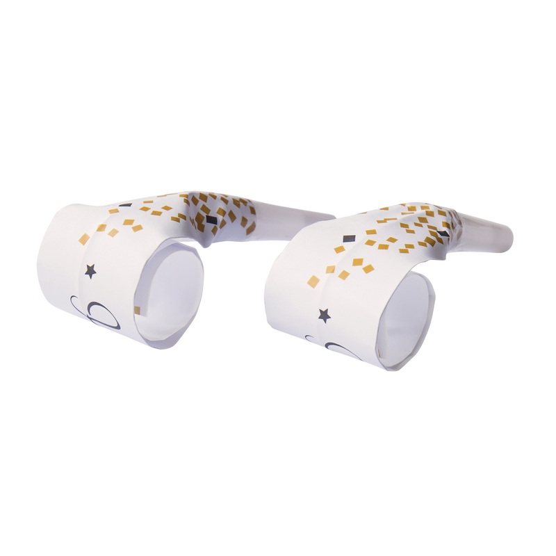 4 Golden Wishes Party Blowers 30cm