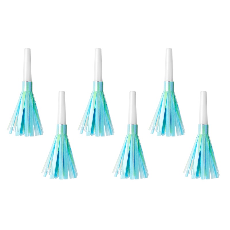 6 unicorn twinkle blue horns