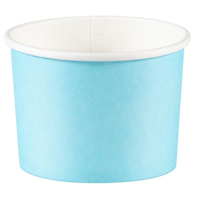 8 ice cream cups sky blue 6.4 x 8.8cm