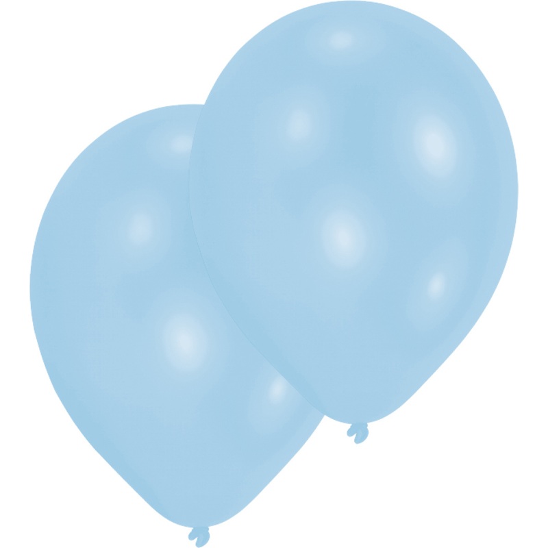 Set of 50 air balloons light blue 25 cm