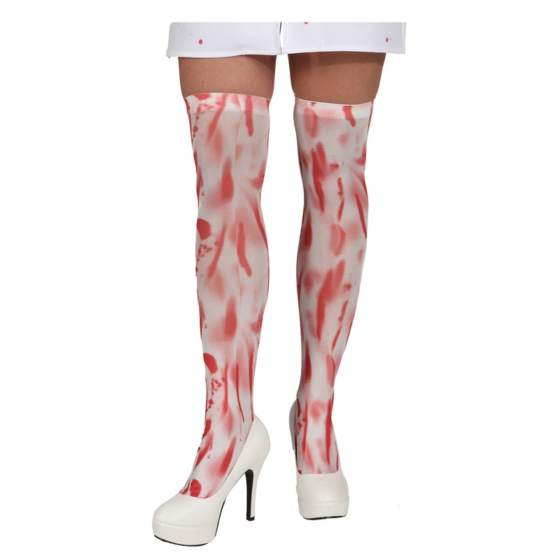 Blood smeared nurse pantyhose